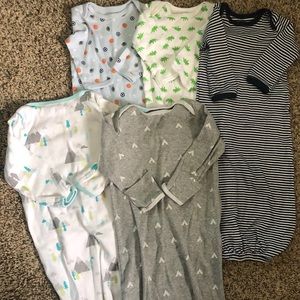 0-3 month sleep gowns